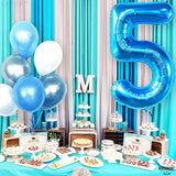KatchOn, Giant Blue Five Balloon Number - 40 Inch | Number 5 Balloon,