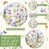 60 Pcs Wildflower Paper Plates Wildflower Spring Easter Party