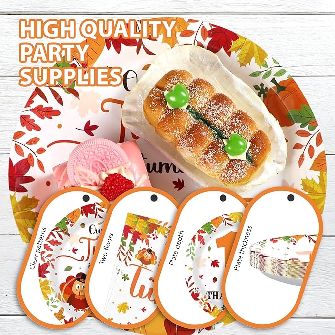96Pcs Thanksgiving 1st Birthday Decorations Our Little Turkey Is