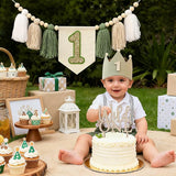 Wild One High Chair Banner For 1st Birthday Party Boy