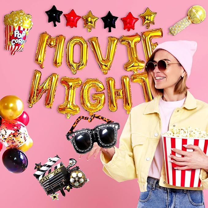 Movie Night Decorations 26 Pcs Movie Night Supplies Movie Theme