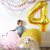 KatchOn, Gold Number 4 Balloons - Big, 40 Inch | 4 Birthday Balloon
