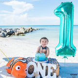 KatchOn, Giant Blue Teal Number 1 Balloon Number - 40 Inch | Mylar