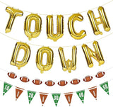 11 Pcs Football Party Decorations Kit Touchdown Letter Foil Balloon