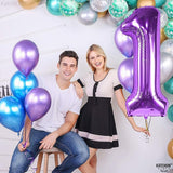 KatchOn, Purple 1 Balloon Number for First Birthday - 40 Inch |