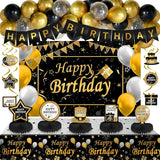 Black and Gold Birthday Decorations Brithday Party Decorations for