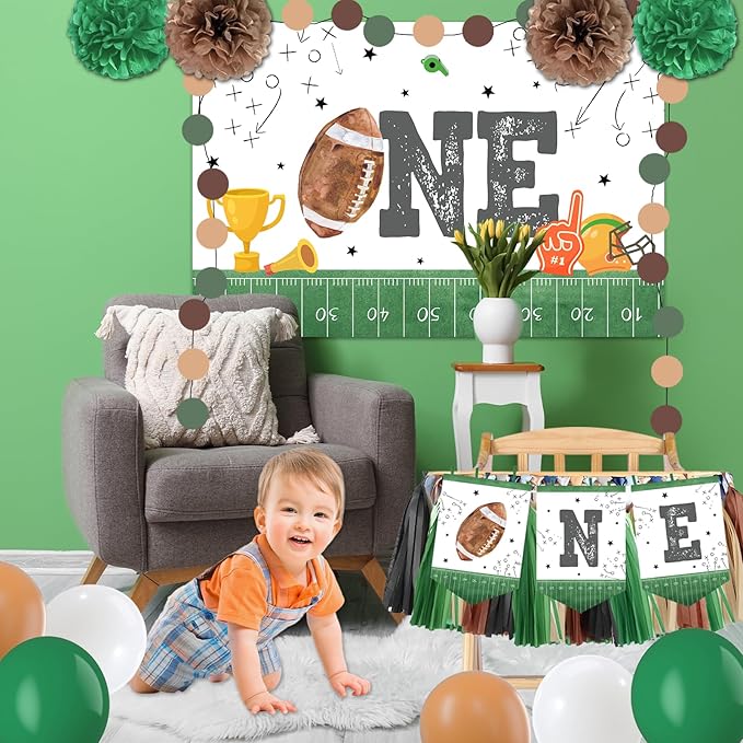 Football 1st Birthday Party Decorations Football 1st High Chair