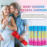 Gender Reveal Confetti Cannons 6 Pack 3 Blue & 3 Pink Baby Gender