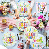 124pcs Easter Party Decorations Set Include Happy Easter Banner