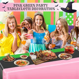Oudain 2 Pcs Witch Princess Theme Party Pink & Green & Black Party