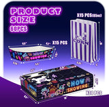 60Pcs Movie Night Supplies 30Pcs Neon Movie Night Snack Trays with