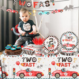 Two Fast Birthday Party Supplies 142pcs Race Car 2nd Birthday