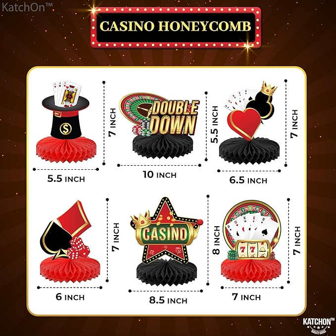 Big Casino Centerpieces for Tables Pack of 12 Casino Theme Party