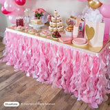 Bluekate Pink Tutu Table Skirt. 6ft Table Skirt with Double Layer