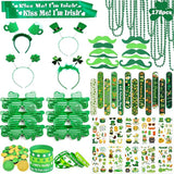 LSCQYYCC St Patrick's Day party gift set including shamrock glasses