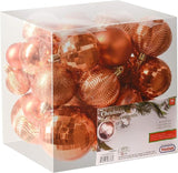 PREXTEX 36 Piece Christmas Ornaments Set - Copper Orange Ornament