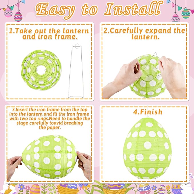 20Pcs Easter Party Decorations Set for Home Indoor Spring Egg