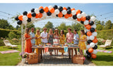 KADBANER Black White Orange Balloons,100 Pack 12 Inch Latex