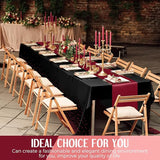 Breling 8 Pack Black and Maroon Disposable Plastic Tablecloths and