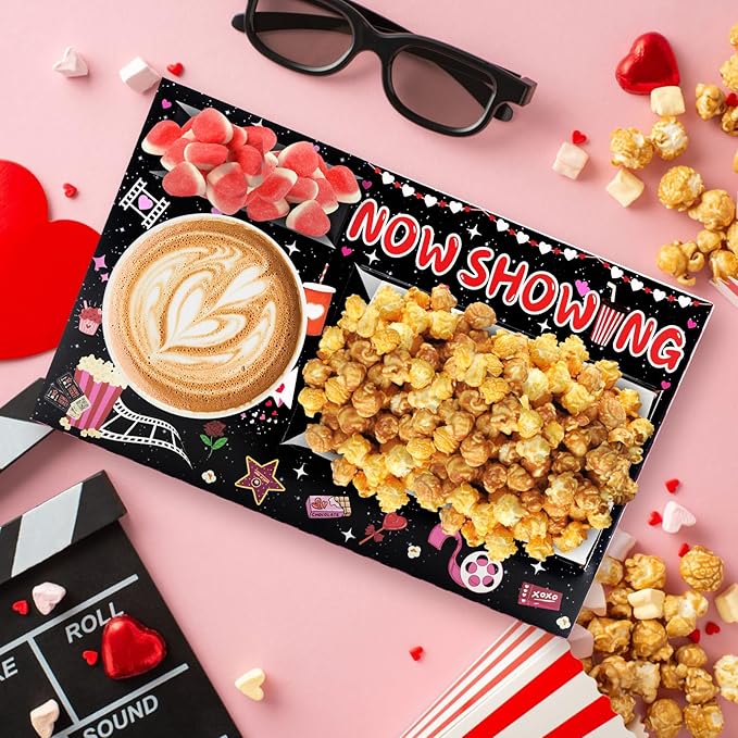 48 Pcs Valentine's Day Party Supplies Movie Night Paper Snack Trays