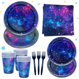 Space Galaxy Party Supplies Tableware Set Outer Space Theme Birthday