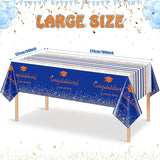 3pcs Pack Class of 2026 Graduation Tablecloths Foil Dot Plastic
