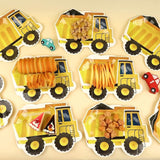 50 Pcs Construction Birthday Party Supplies Paper Plates Truck Theme