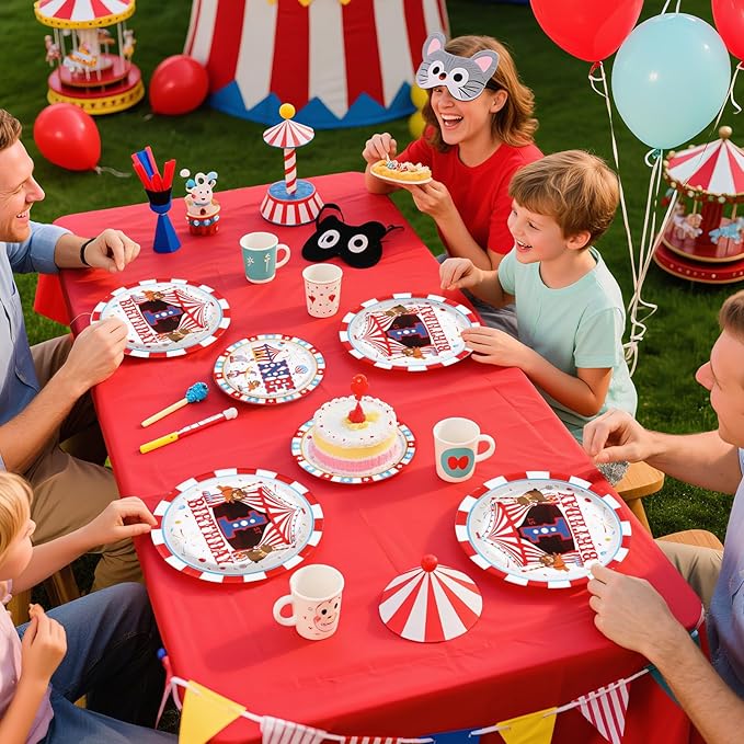 96Pcs Carnival 1st Birthday Party Decorations Carnival Circus First