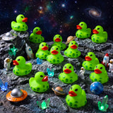 25 Pcs Mini Alien Rubber Ducks Alien Party Favors Tiny Green