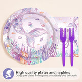 96 Pcs Mermaid Baby Shower Decorations for Girls A Little Mermaid Is