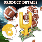 4 Pcs Football Party Decorations 5 ft Standing Football Balloons