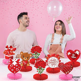 Valentines Day Centerpiece for Table Pack of 9 Red Pink Valentines