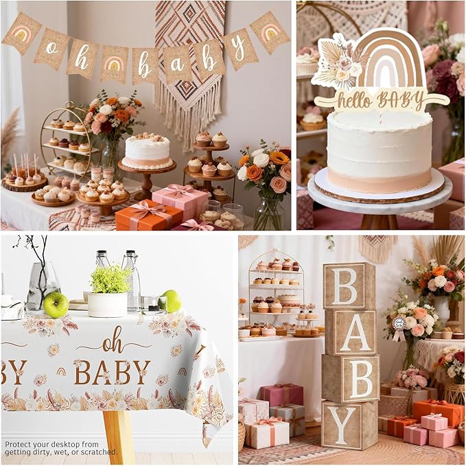 Boho Baby Shower Decorations A Little Ray of Sunshine Party Banner