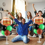 Football Party Balloons Stand Kit 2 Sets with 2 Rugby Ball Foil