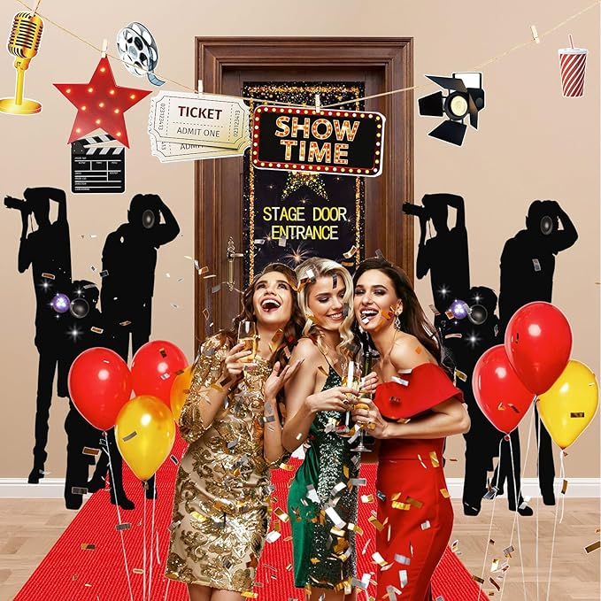 14 Pieces Movie Theme Photography Backdrop and Studio Props DIY Kit