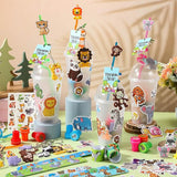 172 Pcs Jungle Party Favors Set Include Cup Straw Stamp Clap