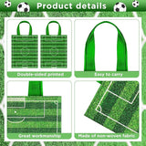 24 Pcs Soccer Party Favors Bags with Handles Reusable Non woven