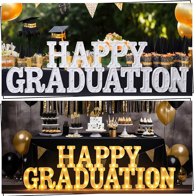15 Pcs 2026 Graduation Party Decoration Happy Graduation Lights up