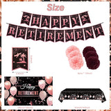 Retirement Party Decorations Rose Gold Retired Plates and Napkins