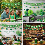 Lucky St Patrick's Day Decorations Set 21Pcs Green Shamrock Party