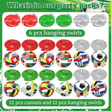 Soccer Hanging Swirls, 30Pcs Soccer Ball Ceiling Streamers Football