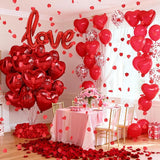 Red Heart Balloons Love Balloon Valentines Day Balloons Decorations