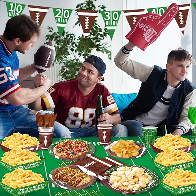 Football Party Decorations for 24 Guests Football Party Supplies Kit