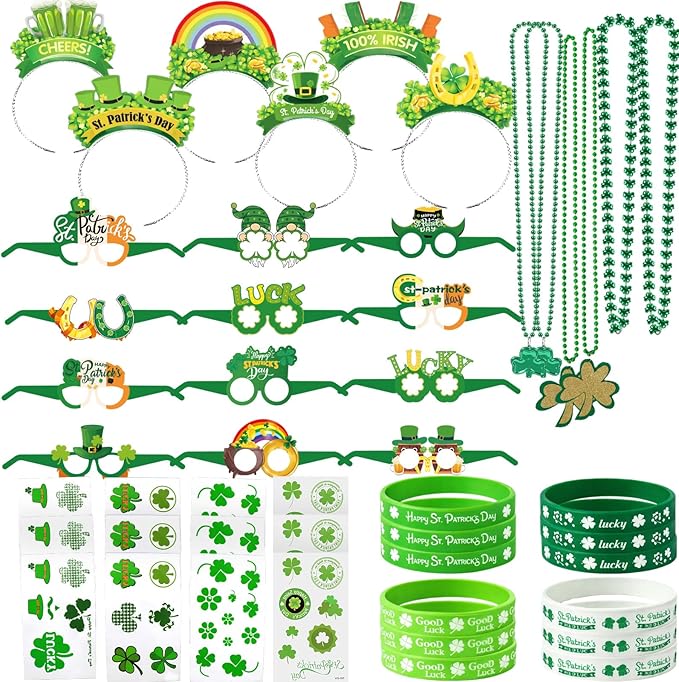 48 PCS St Patrick's Day Accessories & Irish Party Supplies 6