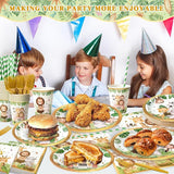 300 Pcs Safari Baby Shower Plates and Napkins Serves 50 Guests