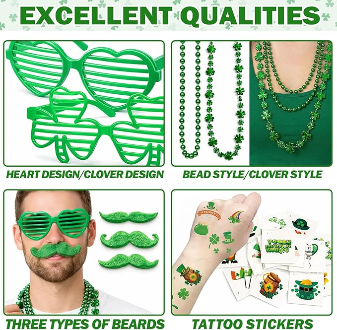 St Patricks Day Accessories St Patty's Day Party Supplies Include