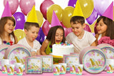 Gold Rainbow Unicorn Pegasus Birthday Party Supplies Set Plates