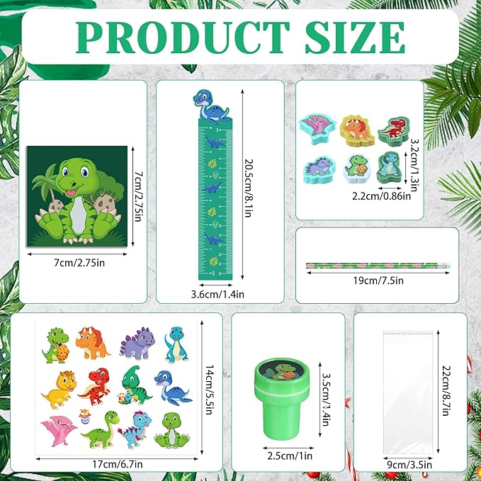 168 Pcs Dinosaur Party Favors Dinosaur Birthday Party Supplies