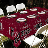 QZYL 4 Pack Graduation Table Decorations 2026, 54" x 108" Maroon