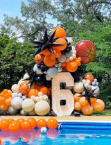 Halloween Balloon Garland Arch Kit 134 pcs Orange Black White Gold